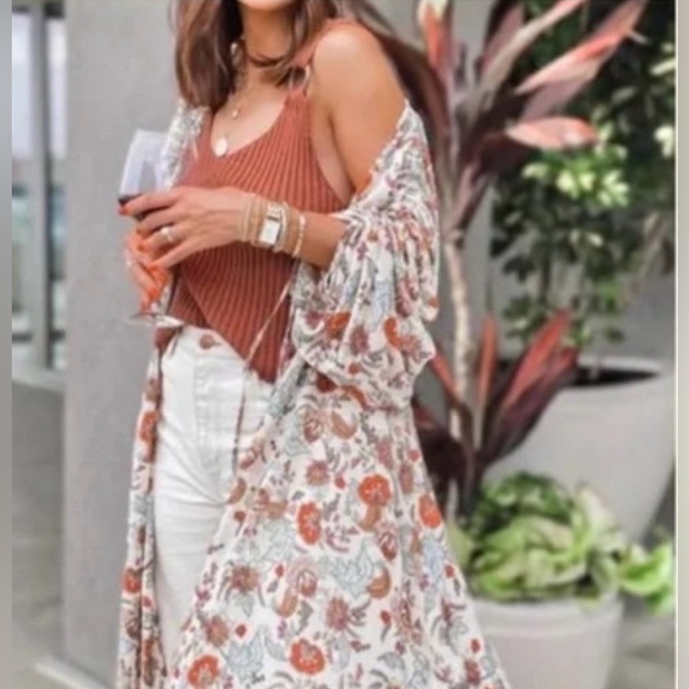 ☮️ Free People; BEAUTIFUL & Romantic “Earthfolk” Floral Maxi Dress in Sz. Small! - Picture 7 of 16